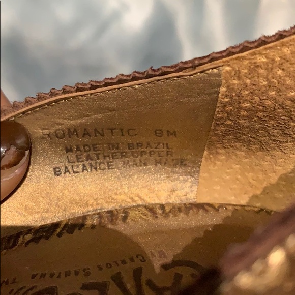 Carlos Santa Bronze Paisley Open Toe Shoes - Picture 7 of 8